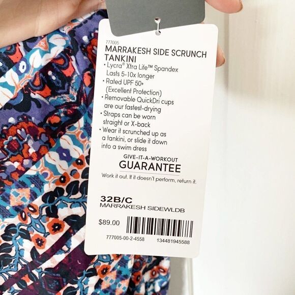 Athleta Women’s Wild Bloom Marrakesh Tankini Top Or Swim Dress NWT $89 32 B/C - Picture 8 of 12